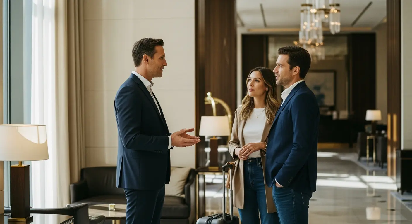 AI assistent hotel helpt gasten 24/7 via telefoon, chat en WhatsApp aan de receptie | HorecaHub.ai