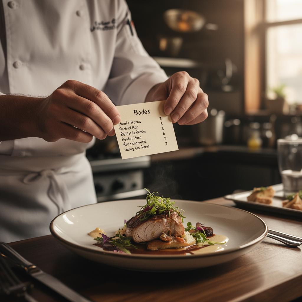 AI chatbot menu allergenen restaurant chefkok handen met allergenenlijst