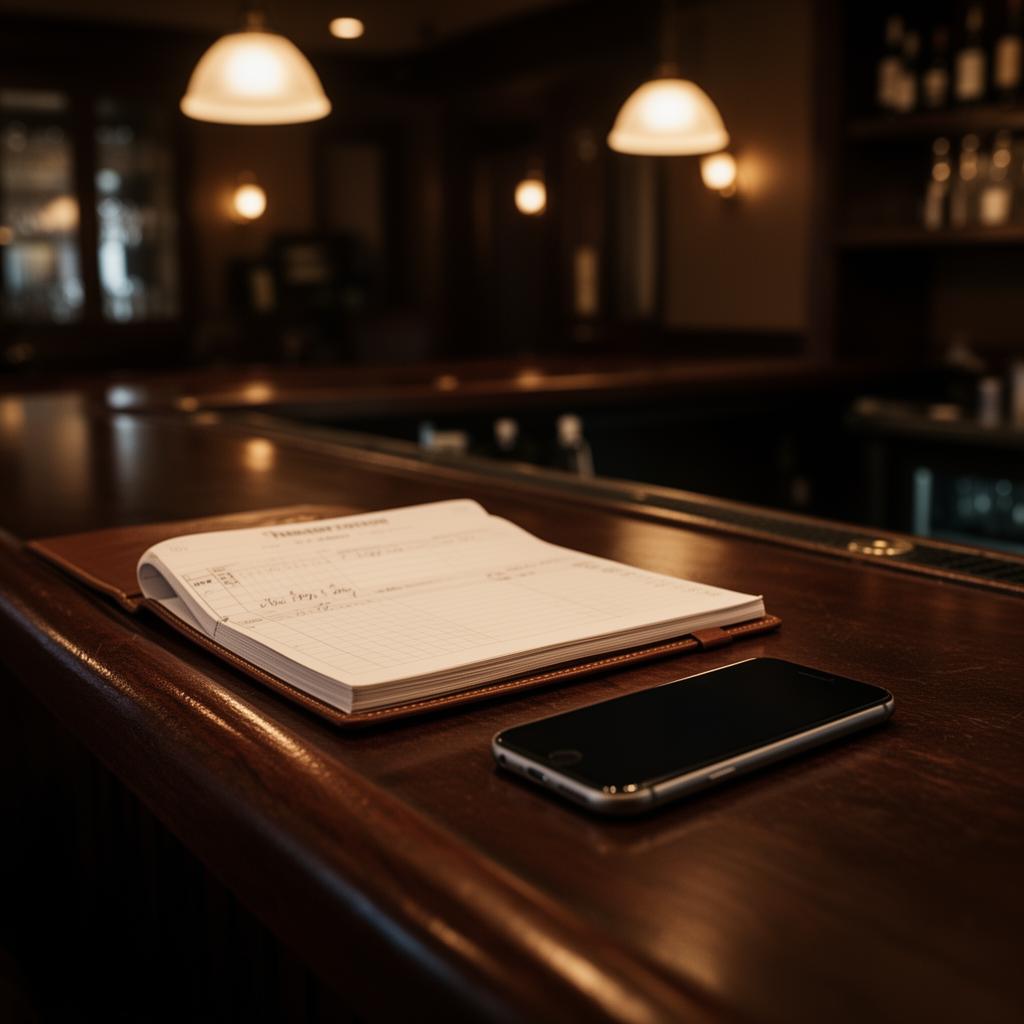 AI personeelstekort horeca 2025 kelner met telefoon naast reserveringsboek
