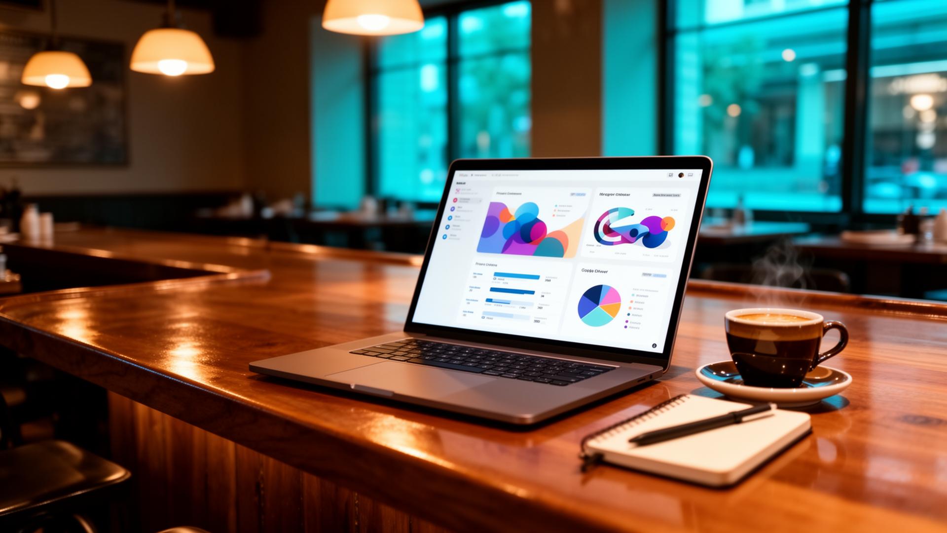 AI SEO Google Ads horeca strategie laptop met campagnes in restaurant