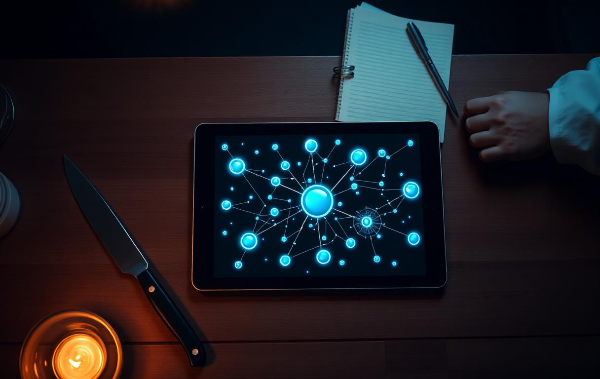 AI horeca integraties POS koppeling overhead shot met tablet en notitieblok